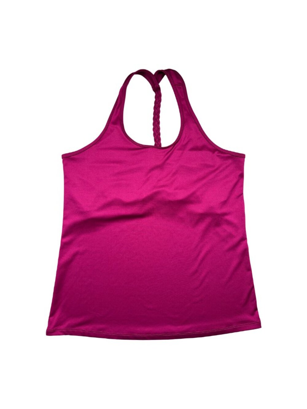 Dots Women’s Medium Fuchsia Racerback Tank Top Braided T Back Stretch